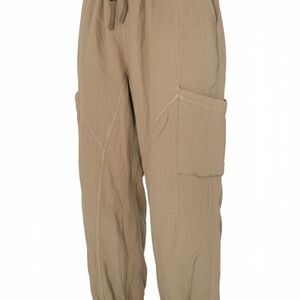 Urban Outfitters Women’s Light Sand Khaki Cargo Barrel Tapered Pants